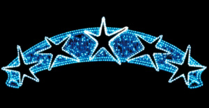 Iluminación Navideña Arco con 5 estrellas de hilo NYCSA