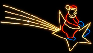 Iluminación Navideña Estrella de cola con Papa Noel NYCSA