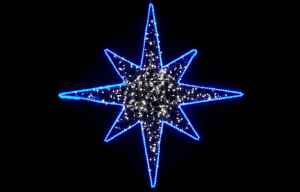 Iluminación Navideña Estrella de gran tamaño de 8 puntas NYCSA