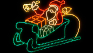 Iluminación Navideña Papa Noel con trineo NYCSA